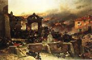 Alphonse de neuville The Cemetery at St.Privat Spain oil painting artist
